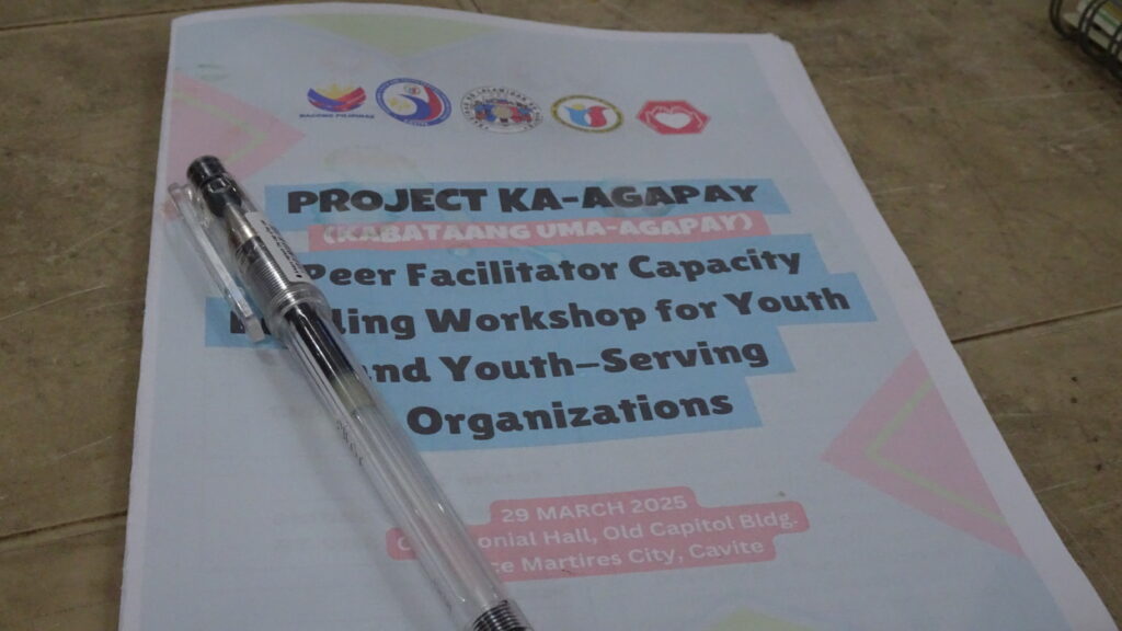 AVES Civil Society Organization, Inc. facilitates “Project Ka-Agapay (Kabataang Umagapay): A Peer Support Group Capacity Building Workshop”